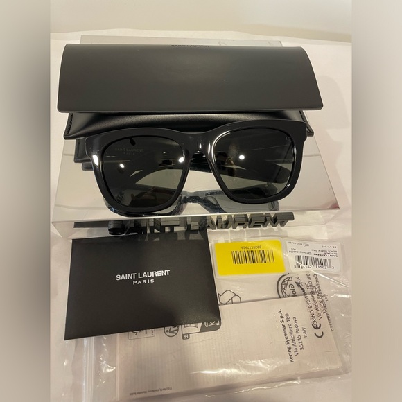 SAINT LAURENT SL M24/K-001 BLACK SUNGLASSES - Picture 5 of 9